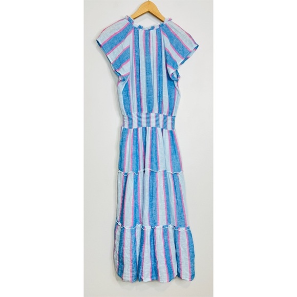Rails Amellia dress in Kona Stripe Blue and Pink Midi Dress tiered style size xs - Picture 3 of 9